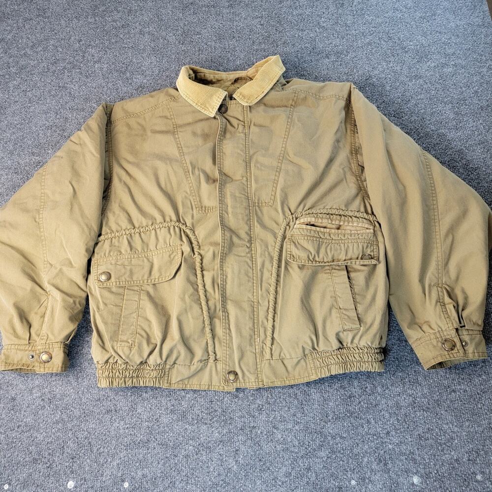 Vtg Eagles Ridge Outfitters Jacket Mens Large Field Coat Quilted Lined Cotton
